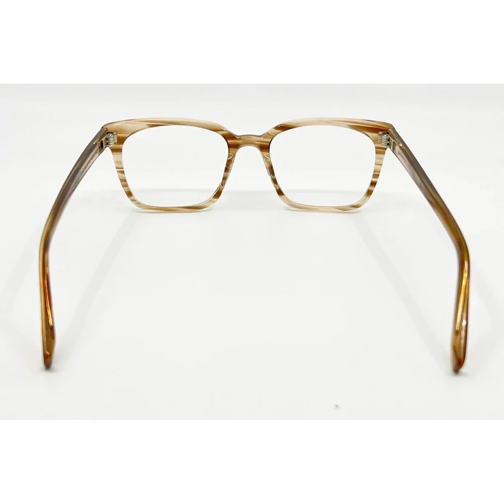 Warby Parker Hughes Eyeglass Frames Unisex Brown Striped 49-17-140